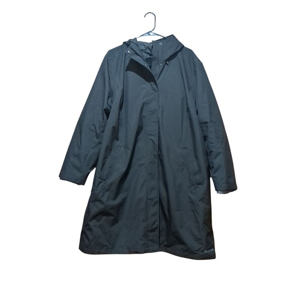 Land's End Hooded Insulated 3 in 1 Primaloft Parka Women's 1X  16W-18W.  Black - Picture 4 of 9